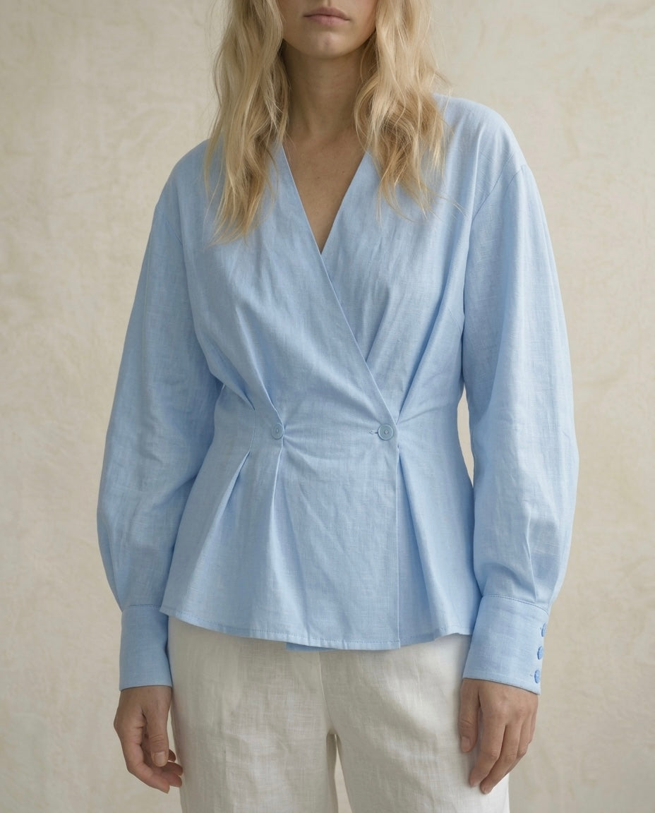 Camisa estructurada pinzas  (PRE-VENTA)