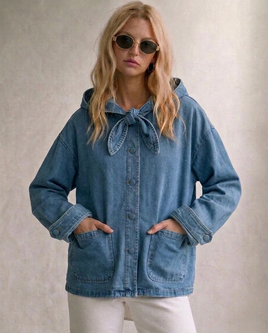 Chaqueta denim capucha (PRE-VENTA)