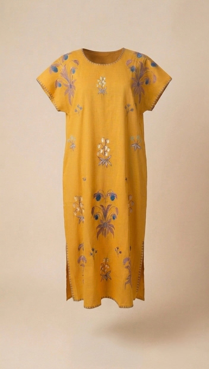 Kaftán vestido Mostaza