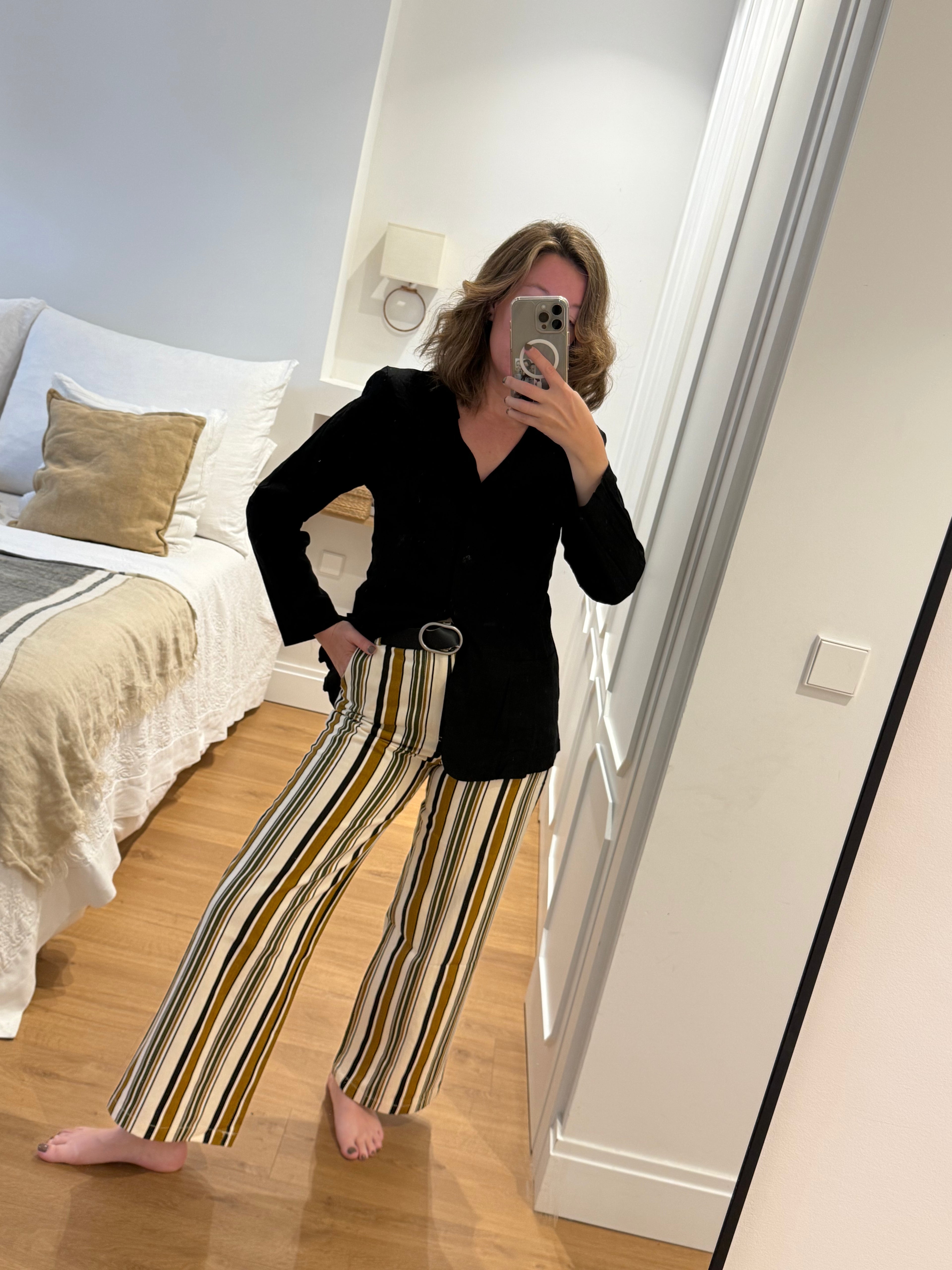 Pantalón denim Mustard