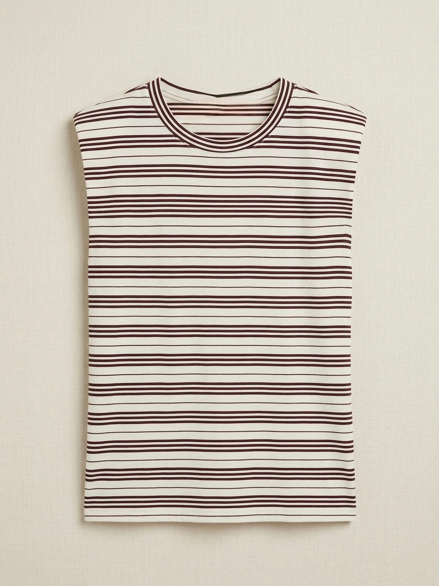 Camiseta burgundy hombreras