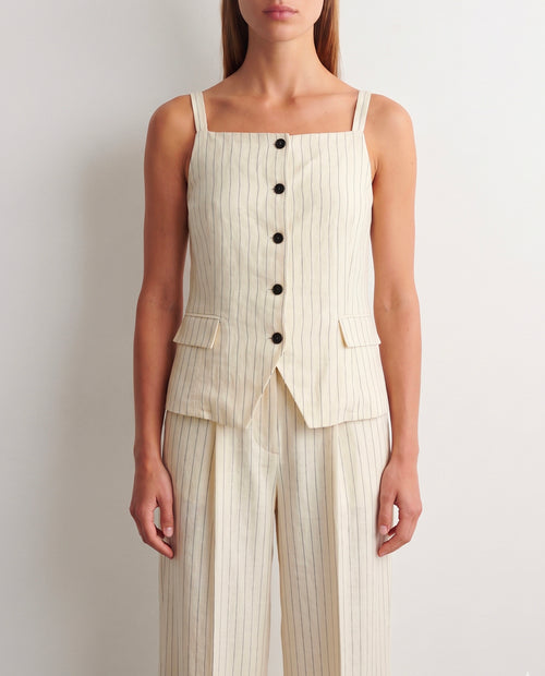 Chaleco traje Efecto Lino (PRE-ORDER)