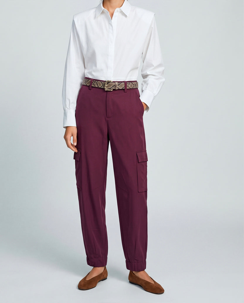 Pantalón city burgundy