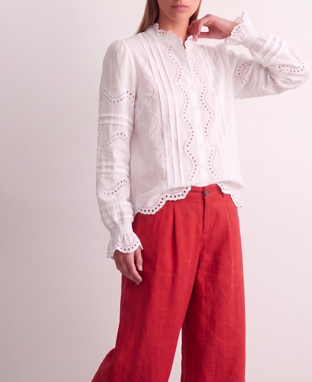 Camisa romántica blanca