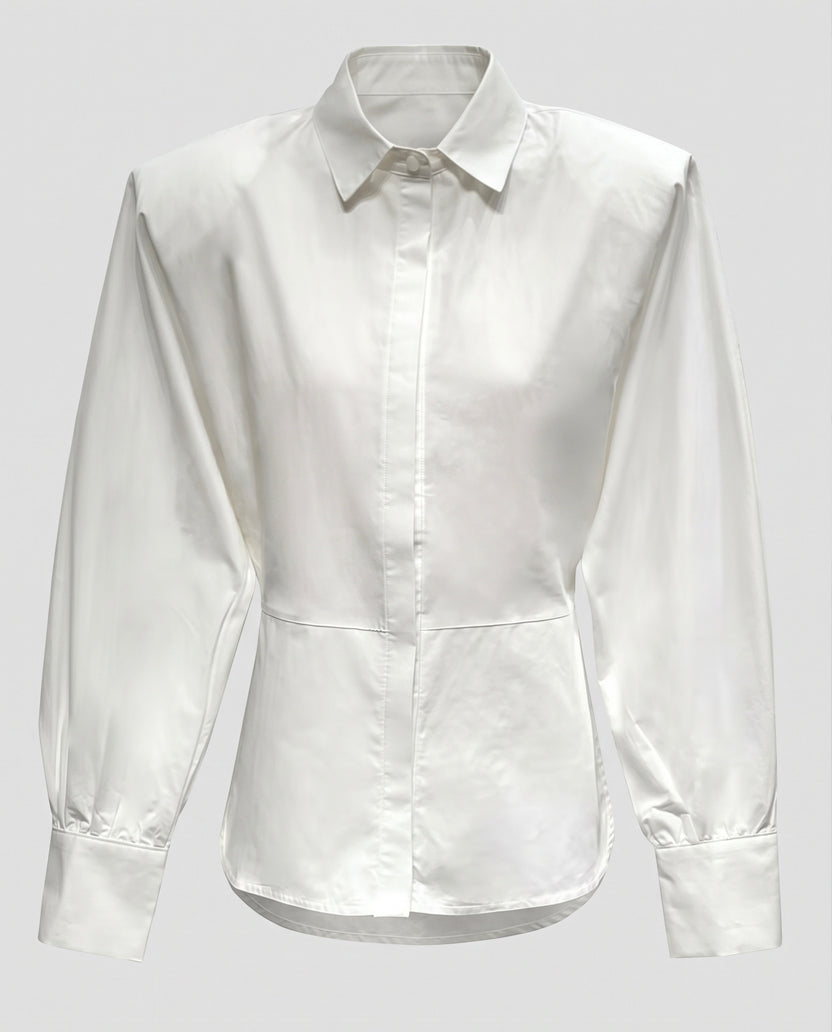 Camisa blanca hombreras (PRE-ORDER)