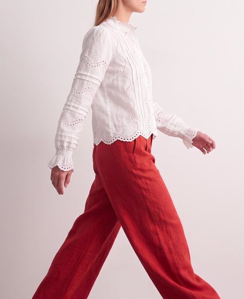 Camisa romántica blanca