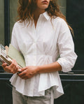 Camisa Blanca Entallada en Cintura