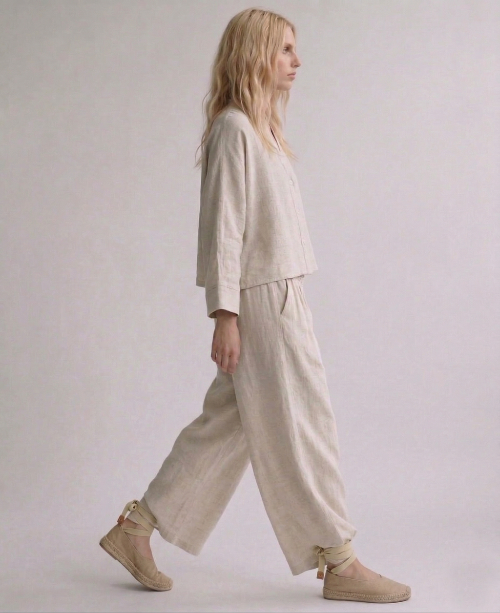 Pantalón lino arena (PRE-VENTA)