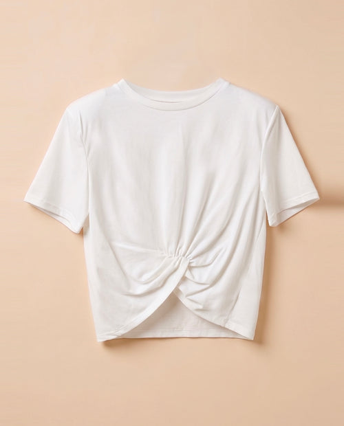 Camiseta blanca hombreras
