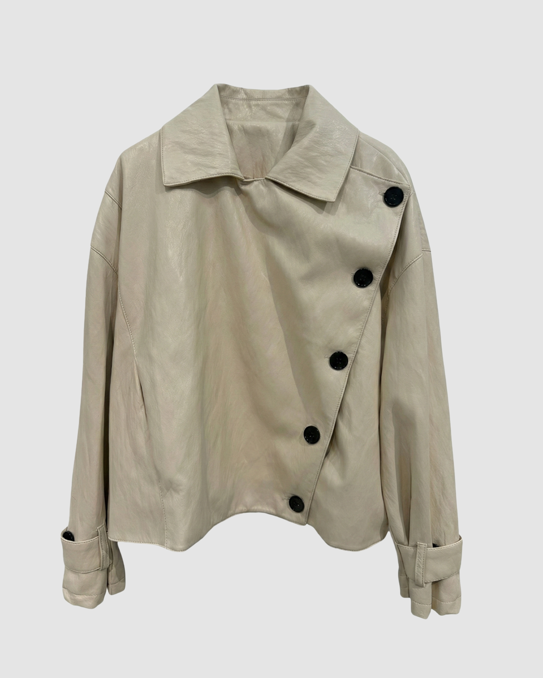 Chaqueta cierre lateral efecto piel (PRE-VENTA)