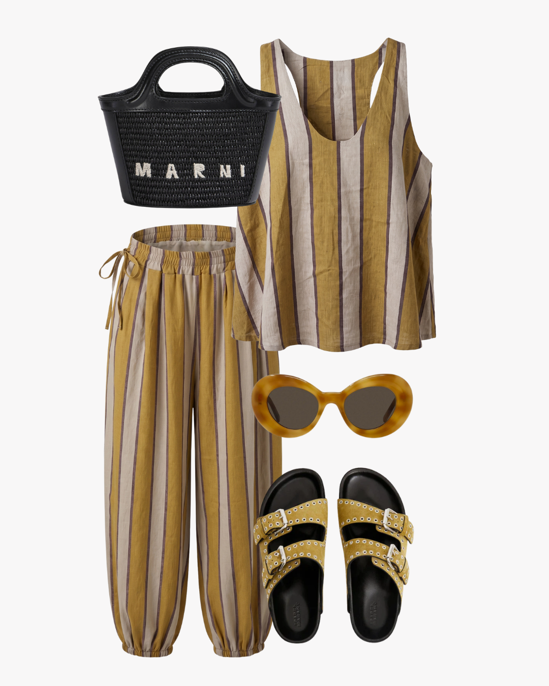 mostaza rayas – look verano