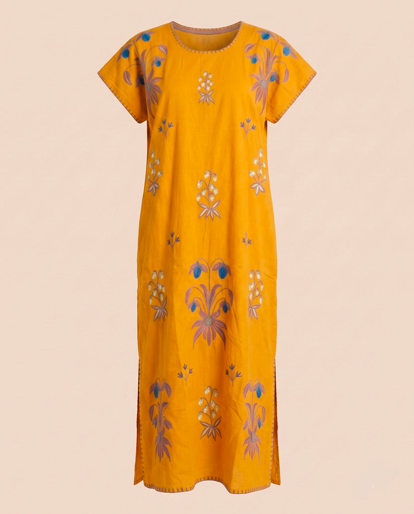 Kaftán vestido Mostaza