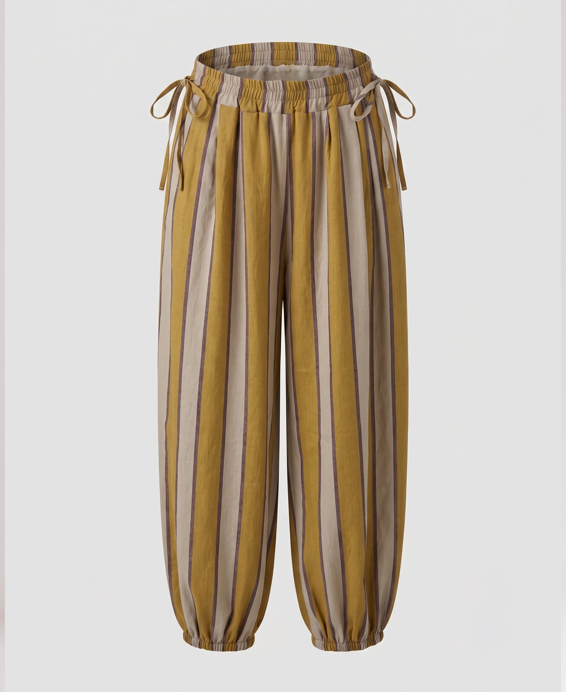 Set mustard rayas – pantalón detalle