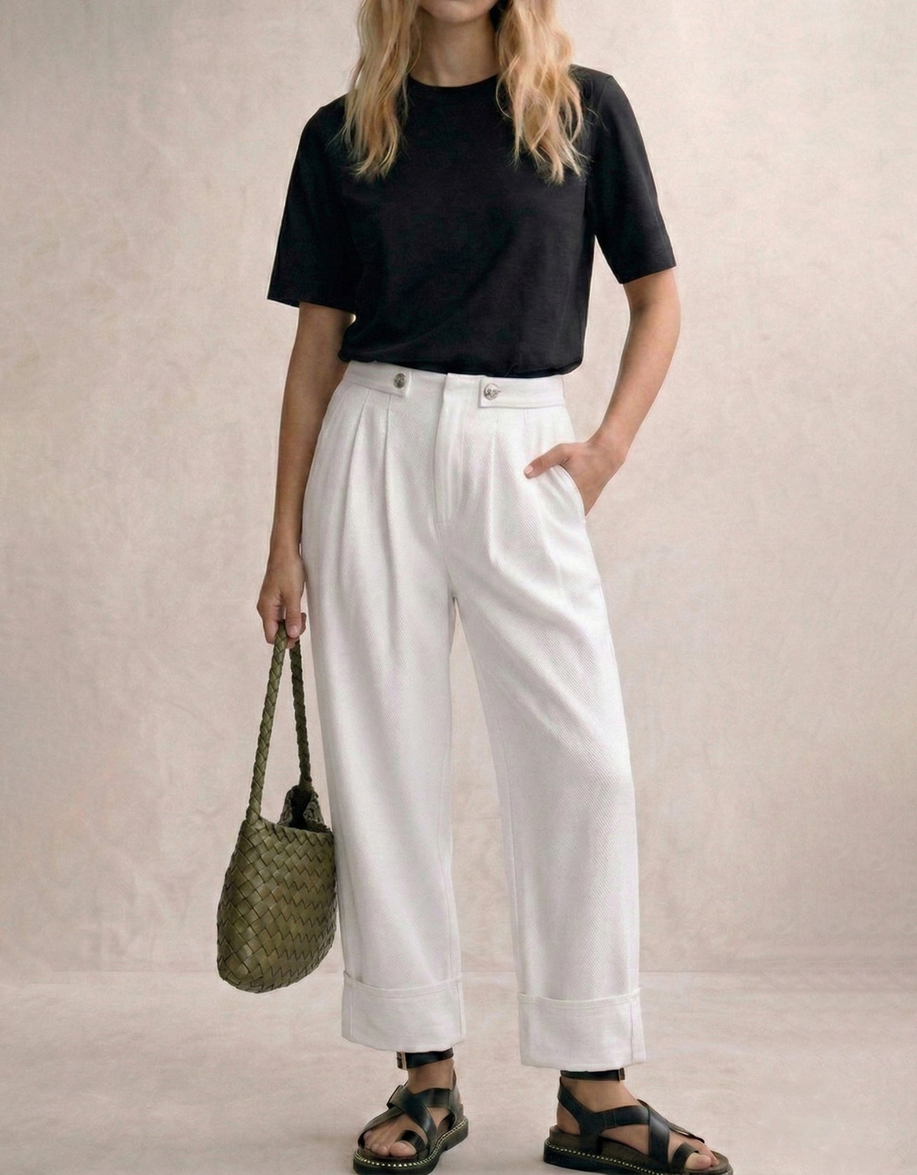 Jeans Blancos tiro alto (PRE-VENTA)