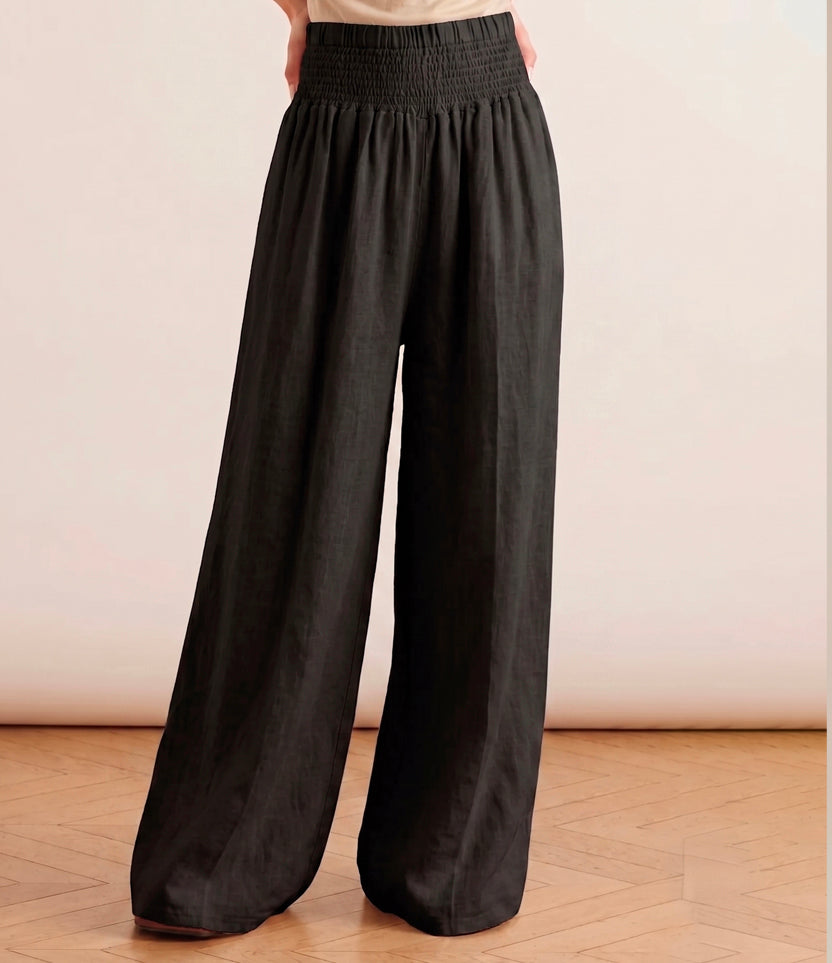 Pantalón lino negro