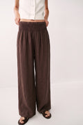 Black linen trousers