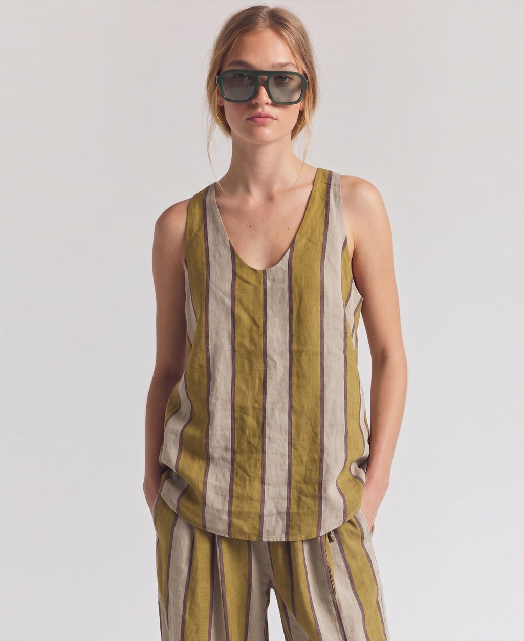 Set Mustard Rayas
