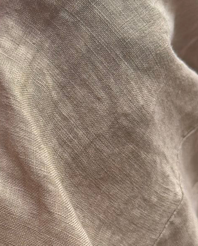 Vestido lino costuras – look completo